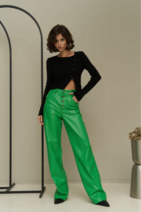 Scott Orange Leather Pants 2293