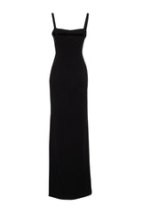 Black Stone Accessory Long Night Evening Dress Tprss24ae00089