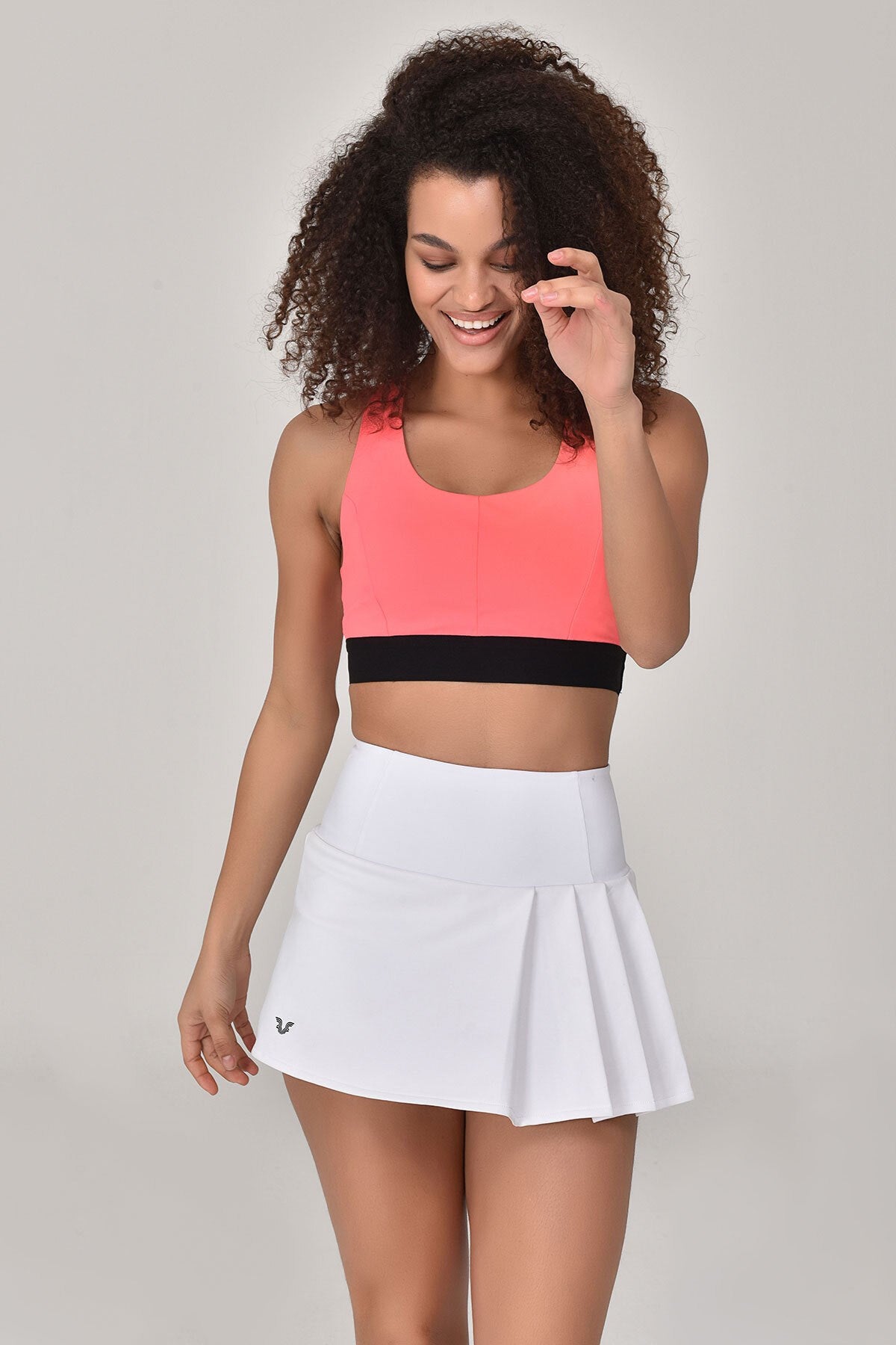 Women's Black High Waist Pleated Cotton Back Shorts Sports And Casual Tennis Skirt Mini Shorts Skirt