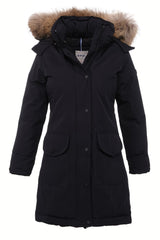 Women's Long Removable Fur Hooded Padded Windproof Water Repellent Inflatable Coat 8645 Gfx8645