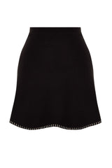 Black Mini Cotton Knitwear Skirt Twoaw24et00067