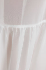 White Maxi Knitted Accessory Skirt Tbess23et00053