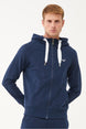 Men's Navy Organic Cotton Pocket Zipper Hooded Casual And Sports Tracksuit Top 0802 Tb23my06s0802-1