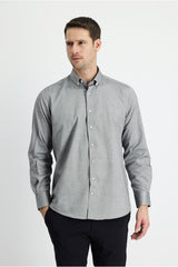 Long Sleeve Regular Fit Oxford Cotton Shirt 469296