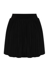 Flexible Mini Skirt With Black Pleated Shorts Twoss24et00192