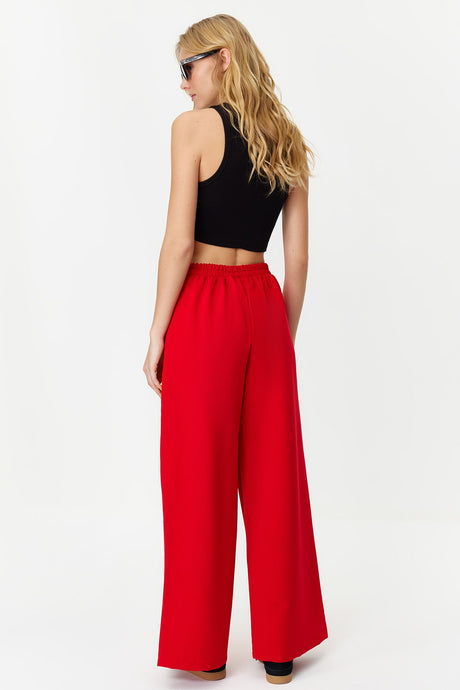 Stone Wide Leg/wide Leg Sides Buttoned Woven Pants Twoss20pl0398