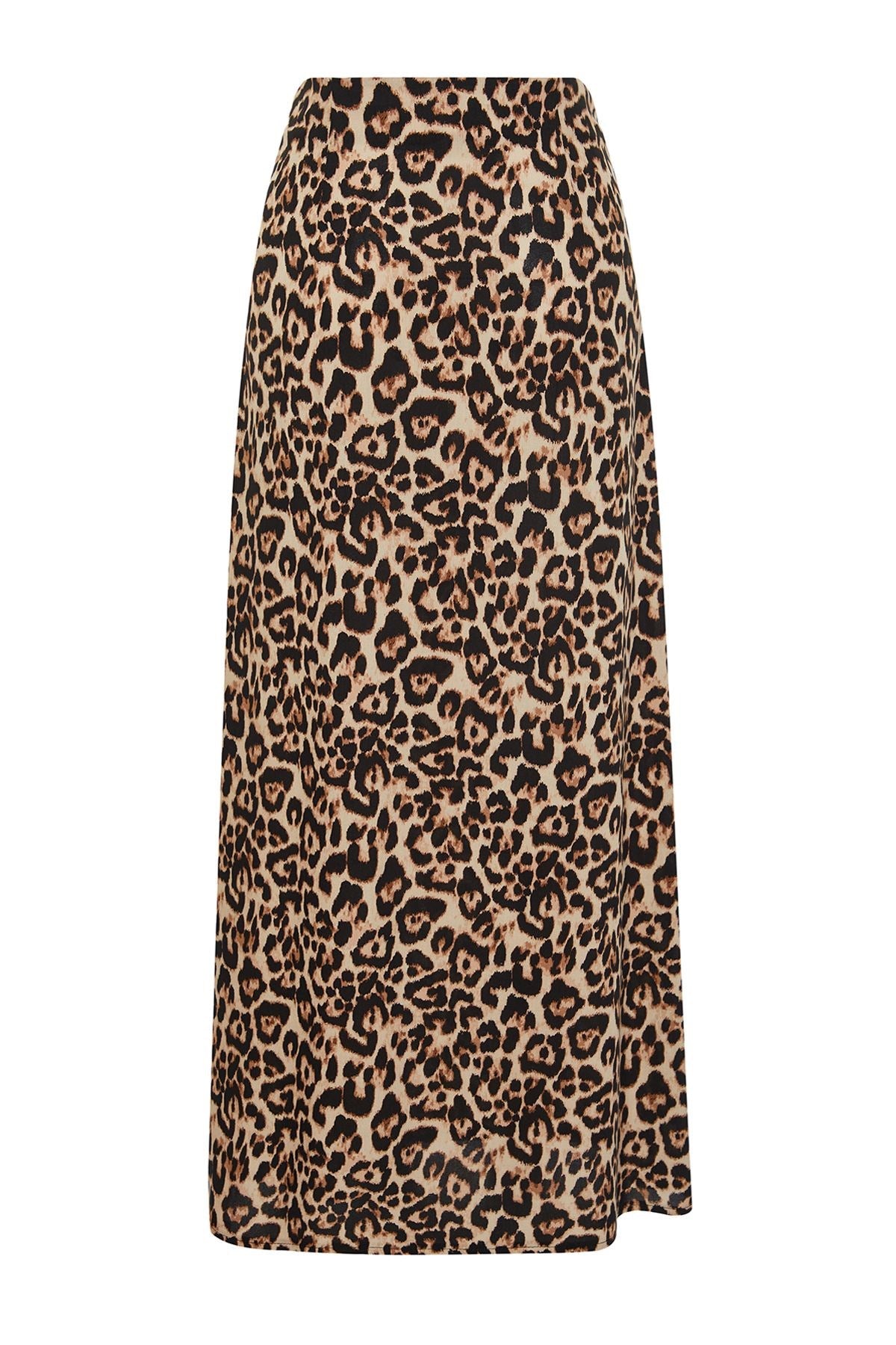 Multi Color Leopard Print Woven Skirt Twoss24et00205