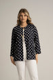 Plus Size Polka Dot Print Jacket And Blouse Duo Set 230650012