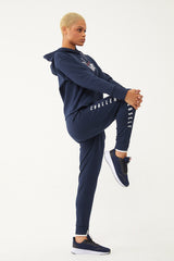 Women's Navy Blue Soft Textured Lycra Fashion Sweatpants 1589 Tb23wl05w1589-1