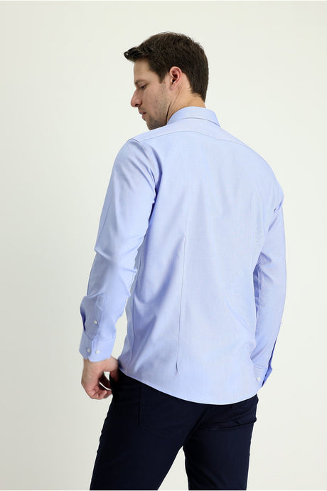 Long Sleeve Slim Fit Oxford Cotton Shirt 469295