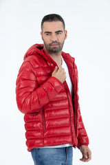 Men's Short Fixed Hooded Padded Sports Inflatable Coat 9714 Gfx9714