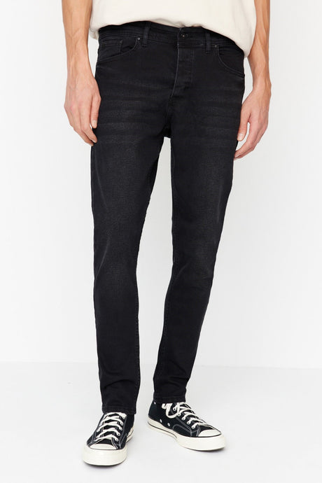 Men's Black Skinny Fit Jeans Tmnaw23je00055