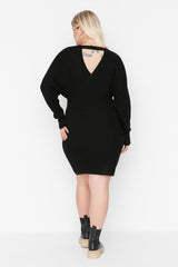 Black Knitwear Dress Tbbaw23ah00010