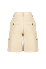 Beige Cargo Pocket Shorts & Bermuda Twoss24sr00025