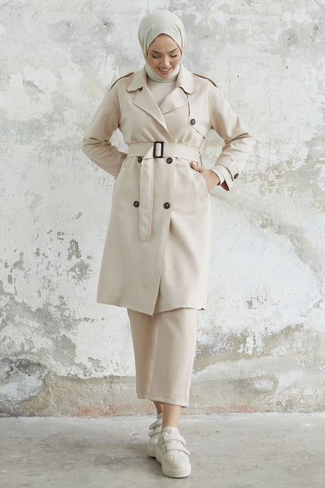 Scuba Suede Trench With Minka Belt - Taba Ms00an0011