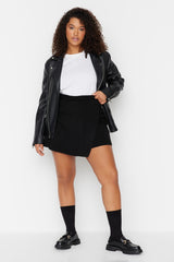 Black Skirt Look Knitwear Shorts Tbbaw23az00053