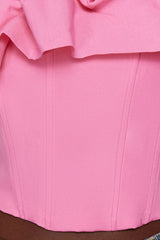 Pink Corset Detailed Woven Bustier Tprss24bs00011