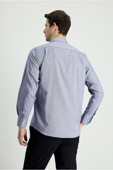 Long Sleeve Regular Fit Oxford Cotton Shirt 469296