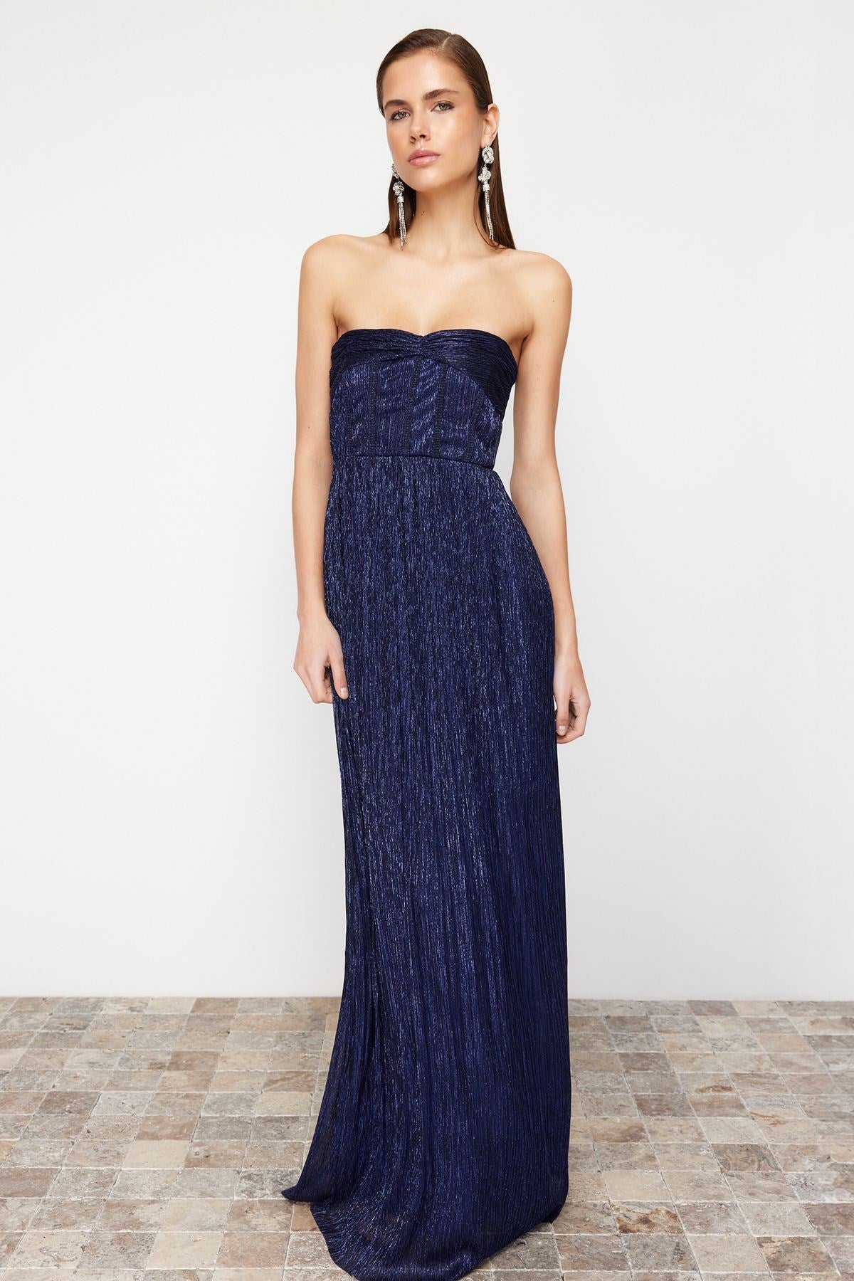 Saks Straight Fitted Knitted Evening Dresses&prom Dresses Tprss24ae00044