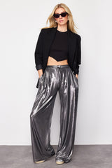 Anthracite Loose Leg Knitted Glitter Pants Tprss24pl00003