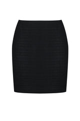 Black Basic Tweed Fabric Mini Woven Skirt Twoaw24et00273