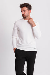 Anthracite Color Slim Fit Long Sleeve Crew Neck Men's T-shirt 36679.21k