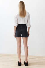 Indigo Mom High Waist Denim Shorts Twoss20sr0210