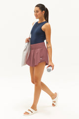 Women's White Thin Woven Fabric Summer Sports And Daily Wear Short Mini Shorts Tennis Skirt 0754 Tb2