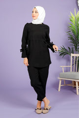 Tunnel Lace-up Black Tunic 4039 T23tnky4039