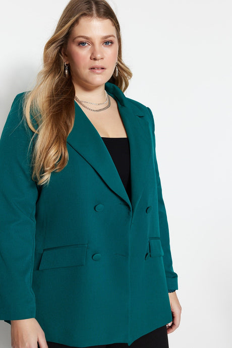 Green Pocket Detailed Jacket Tbbss22ce0180