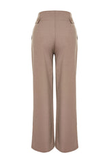 Beige Wide Leg/wide Leg Woven Pants Twoaw24pl00129