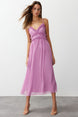 Ecru Ruffle Detailed A Cut/bell Shape Maxi Lined Woven Dress Twoss23el02013