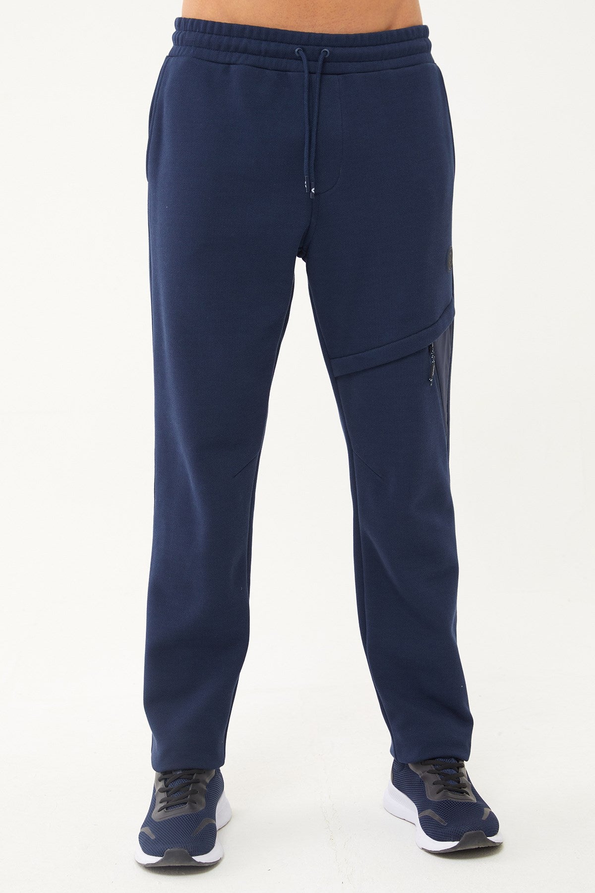 Men's Navy Blue Pocket Casual And Sports Sweatpants 1545 Tb23ml05w1545-1