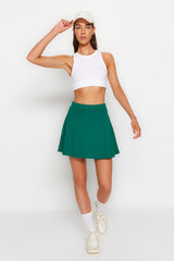 Black 2 Layer Sports Shorts Skirt Twoss22sr00067