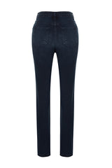 Night Blue High Waist Comfort Straight Jeans Twoaw24je00091