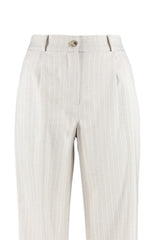 Stone Wide Legg/wide Leg Woven Striped Pants Twoss23pl00109