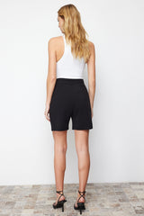 Grey Pleated Velcro Closure Shorts & Bermuda Twoss24sr00008