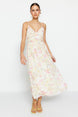 Ecru Ruffle Detailed A Cut/bell Shape Maxi Lined Woven Dress Twoss23el02013