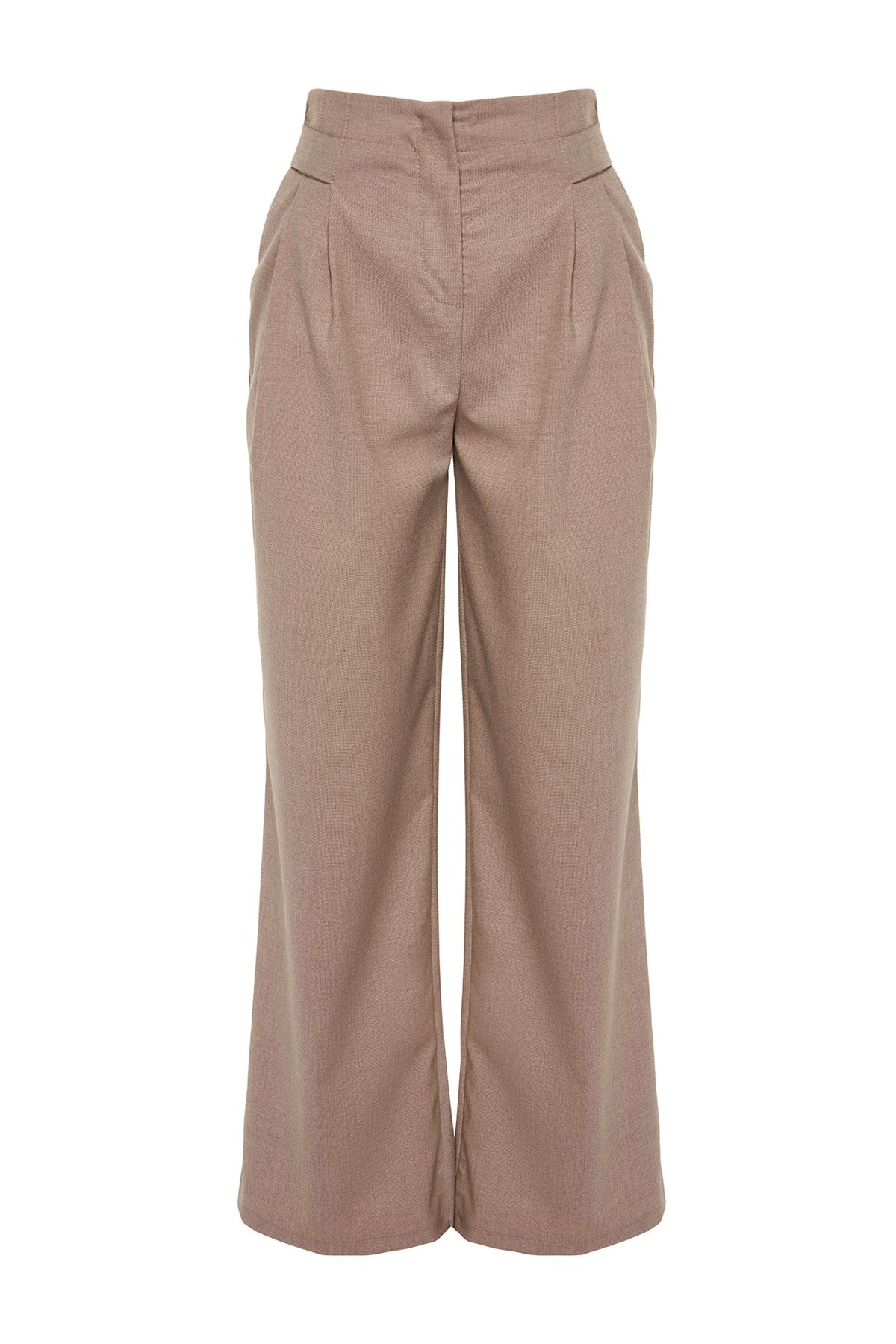 Beige Wide Leg/wide Leg Woven Pants Twoaw24pl00129