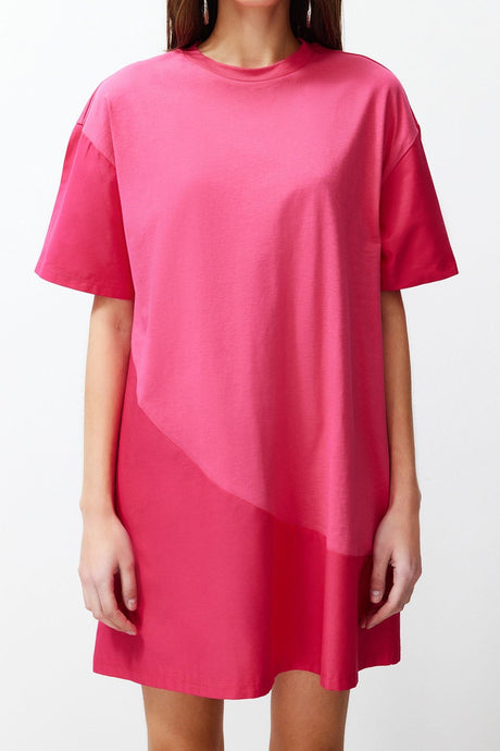 Fuchsia Plain Knitted Dress Twoss24el00408