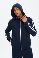 Men's Oil Hooded Pocket Zipper Solid Color Sport&casual Tracksuit Top Tracksuit 0755 Tb23ml01s0755-1