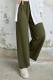 Loose Scuba Pants With Waist Belt - Stone Ms00mb00809