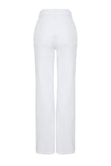 White High Waist Wide Leg Jeans Twoss24je00140