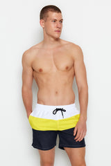 Yellow Men's Standard Size Swimsuit Marine Shorts Tmnss23ds00014