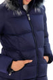 Women's Long Removable Fur Hooded Padded Windproof Water Repellent Inflatable Coat 8651 Gfx8651