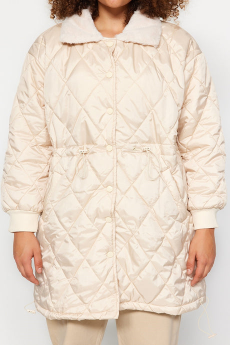 Mint Quilted Collar Plush Coat Tbbaw24aw00019