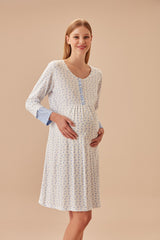 Bow Maternity Maternity Nightgown Sh24245613l