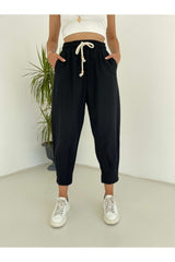 Black Leg Pleated Pants 50455-t