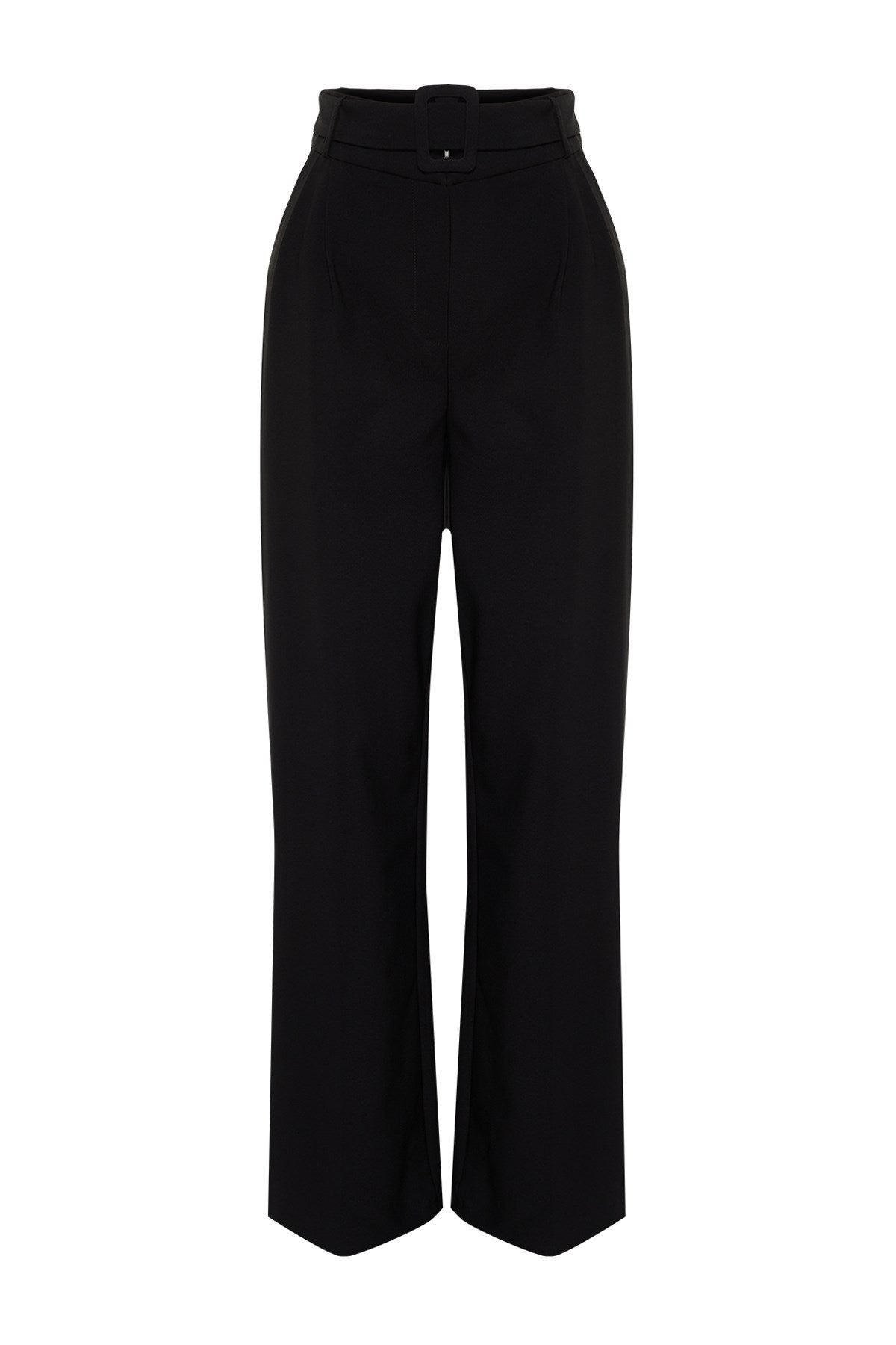 Black Belted Wide Leg/wide Leg Woven Pants Twoss24pl00115