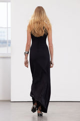 Limited Edition Black Window/cut Out Detailed Night Long Evening Dress Tprss24ae00049